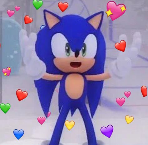 He is a precious boi and I must spread the word Sonic Heart, Sonic Birthday Parties, Heart Meme, Sonic Birthday, Sonic Funny, Sonic 3, Blue Hedgehog, Art Template, Sonic Art