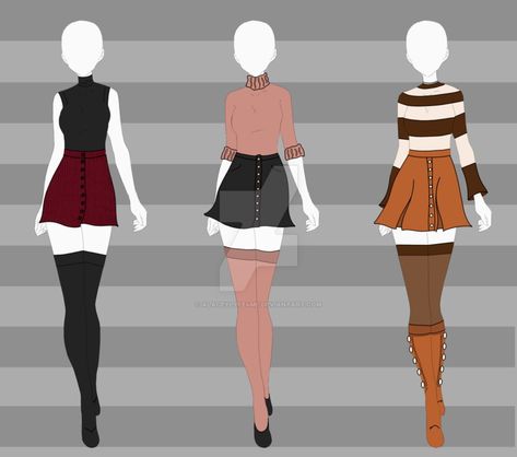 Outfit Adoptables Female Casual, Cute Anime Outfits Female Casual, Animated Outfits Drawing, Casual Anime Outfits Drawing, Female Oc Outfits, Tomboy Outfits Drawing, Anime Summer Outfits, Casual Outfits Drawing, Adoptable Clothes