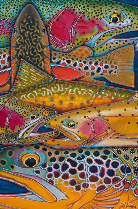 Giclee Prints | Derek DeYoung Oil Paintings On Canvas, Fish Artwork, Fairy Art Dolls, Fish Painting, Glass Cleaner, Fish Art, Art Business, Art Block, Beach Art