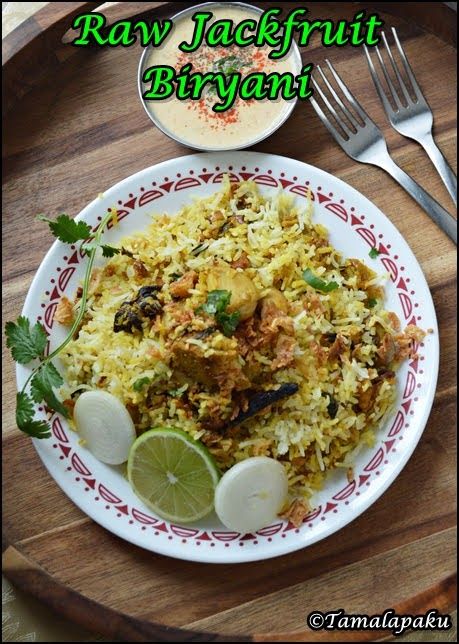 Tamalapaku: Raw Jackfruit Biryani ~ Kathal Biryani Kathal Biryani, Jackfruit Biryani, Raw Jackfruit, On October 3rd, Indian Recipes, Biryani, Fried Rice, Indian Food Recipes, Rice