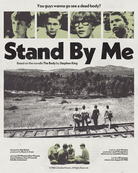 Stand By Me Movie, Top 10 Movies, To My Best Friend, Movies Of All Time, Film Poster Design, I Love Cinema, Movie Poster Wall, Movie Posters Design, Cinema Posters