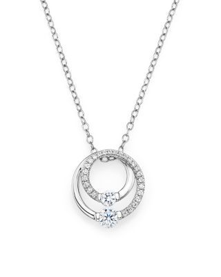 BLOOMINGDALE'S DIAMOND CIRCLE PENDANT NECKLACE IN 14K WHITE GOLD, .30 CT. T.W. - 100% EXCLUSIVE. #bloomingdales # Diamond Pendant Jewelry, Diamond Circle Pendant, Diamond Pendants Designs, Circle Jewelry, Diamond Heart Pendant Necklace, Diamond Pendant Sets, Wedding Ring Necklaces, Fine Diamond Jewelry, Diamond Necklaces