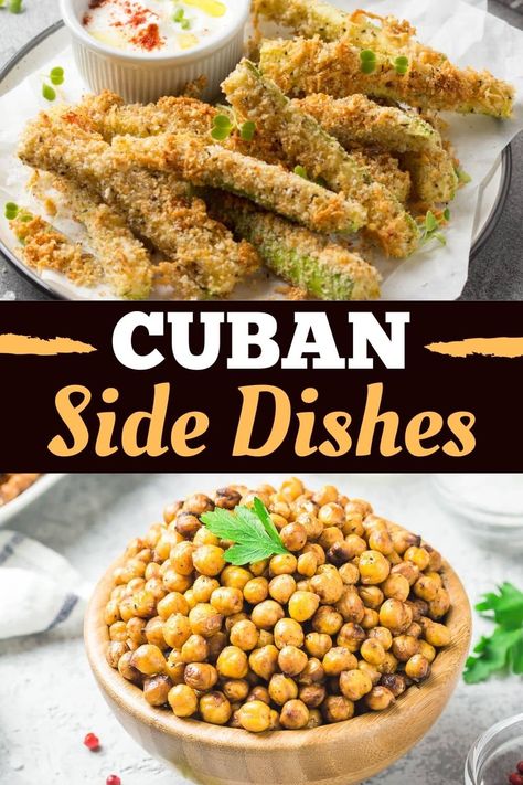 These authentic Cuban side dishes are an exciting addition to any meal! From plantains to black beans to croquettes, bring a taste of Cuba to your table today! Cuban Side Dishes, Cocoa Chili Recipe, Roast Beef Sandwich Recipes, Cuban Pork, Green Bean Casserole Easy, How To Cook Meatloaf, Cuban Dishes, Sandwich Sides, Cuban Cuisine