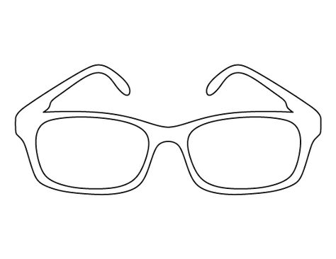 Glasses pattern. Use the printable outline for crafts, creating stencils, scrapbooking, and more. Free PDF template to download and print at http://patternuniverse.com/download/glasses-pattern/ Glasses Template, Beach House Quilts, Mustache Template, Printable Outline, Printable Stencils, 1st Grade Activities, Printable Shapes, Stencils Printables, Free Shapes