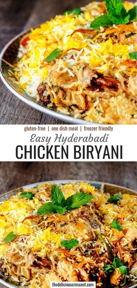 Biryani Recipe Video, Hyderabadi Chicken, Avocado Cake, Indian Dinner Recipes, Cake Easter, Chicken Biryani Recipe, Fluffy Rice, Indian Dinner, Diner Recept