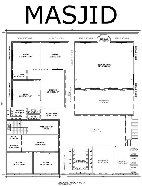 Masjid Layout Plan CAD Design AutoCAD DWG File Download - Cadbull Masjid Layout Plan, Autocad Layout, Electrical Cad, Cad Designer, Layout Plan, Types Of Architecture, Building Layout, Modern Church, Building Elevation