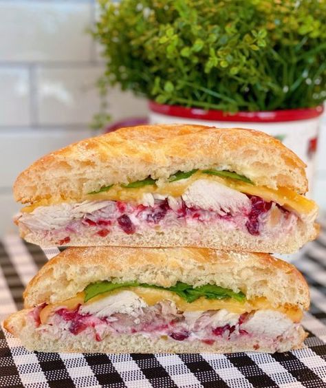 Cranberry Turkey Sandwich, Turkey Sandwich Thanksgiving, Ciabatta Rolls, Chutney Sandwich, Turkey Sandwiches Recipes, Cranberry Turkey, Cranberry Jam, Panini Recipes, Turkey Sandwich