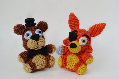 My Favorite Five Nights at Freddy’s Patterns … Amigurumi, Hats, and More! | KnitHacker Crochet Five Nights At Freddys, Fnaf Plushies, Octopus Crochet Pattern, Crochet Pattern Instructions, Knitting Pin, Pola Amigurumi, Crochet Design Pattern, Girls Handmade, The Pit