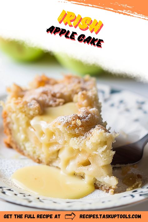 Green Apple Tart, Easy Irish Desserts, Pear Desserts, Irish Apple Cake, Irish Recipes Authentic, Irish Desserts, Pear Dessert, International Desserts, Queen Cakes