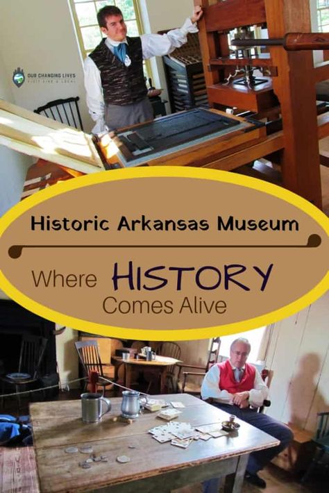 Historic Arkansas Museum-Where History Comes To Life-Little Rock, Arkansas-history museum-pioneers-Bowie knife-Native Indians Visit Arkansas, Rogers Arkansas Things To Do, Arkansas History, Mena Arkansas Trips, Arkansas Antique Stores, Arkansas Travel, History Notes, Cycle 3, History Timeline