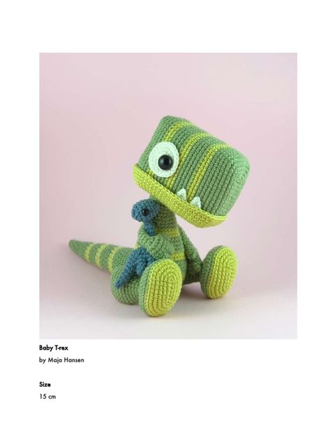 Amigurumi Car, Crochet Dinosaur Pattern Free, Sock Projects, Crochet Dinosaur Patterns, Dino Toys, Light Worsted Weight Yarn, Crochet Princess, Crochet Doll Tutorial, Crochet Cute