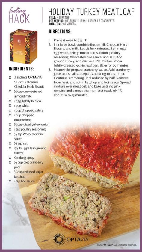 Optavia Recipe Guide Optavia Lean And Green Recipes, Medifast Recipes, Optavia Lean And Green, Lean Protein Meals, Lean And Green, Lean Meals, Turkey Meatloaf, Green Recipes, Lean And Green Meals