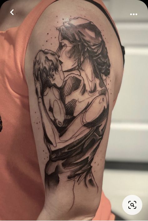 Mother And Child Tattoo, Mama Tattoos, Mutterschaft Tattoos, Vienna Tattoo, Child Tattoo, Tattoo Mother, Mother Tattoos For Children, Motherhood Tattoos, Bauch Tattoos