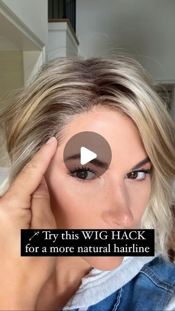 Katy Clatterbaugh on Instagram: "I LOVE a bleached knot, but sometimes they look more white/grey than they do natural on me.  Take Esprit in Champagne Rooted by @ellenwilleus @wigs_com for example - INCREDIBLE wig! Love love love, but the temple area was pulling too grey on me - with this simple hack - it is no longer an issue!   🔗Comment below for links and discounts to this gorgeous piece!   #wighacks #wigs101 #alopecia #femalehairloss #hairlosssolutions #wiglife #wigsinthewild #wigeducation #wigscom #ellenwillewigs" Bell Tress Wigs, Jon Renau Wigs, Wigs White Women, Wig Hacks, Tressallure Wigs, Wigs For Beginners, Alopecia Wig, Wigs For White Women, Alopecia Hairstyles