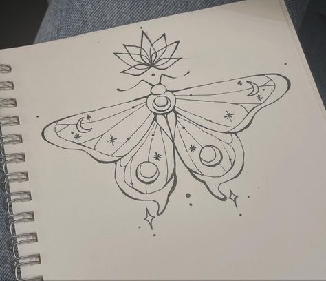 Cute Witchy Drawings, Mystical Drawing Ideas, Moth Drawing Easy, Easy Witchy Drawings, Witchy Doodles Simple, Moth Drawing Simple, Witchy Drawings Simple, Witchy Sketches, Moth Sketch