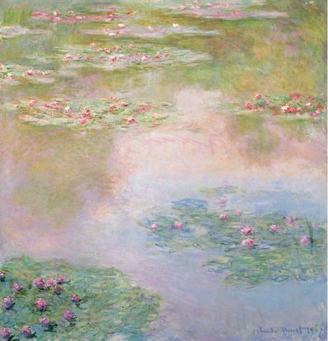 CLAUDE MONET (1840-1926) | Nymphéas, 1907. Waterlilies Monet, Claude Monet Water Lilies, Gagosian Gallery, Claude Monet Paintings, Claude Monet Art, Monet Water Lilies, Monet Art, Monet Paintings, Vintage Landscape