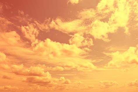 Orange sky sunset clouds background, abs... | Premium Photo #Freepik #photo #cloudy-sky #sky-clouds #heaven #yellow-sky Cloud Reference, Heaven Background, Sky With Sun And Clouds, Orange Clouds Wallpaper, Yellow Clouds, Warm Background, Sky Scapes, Orange Clouds Aesthetic, Ethereal Core