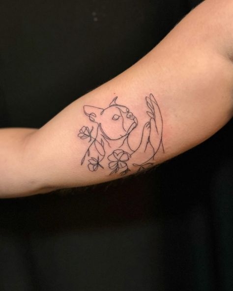 Line Dog Tattoo, Fine Line Dog Tattoo, Mama Tried, Dog Tattoo, Fine Line Tattoos, Dog Tattoos, Best Tattoo, Line Tattoos, Tattoo Inspo