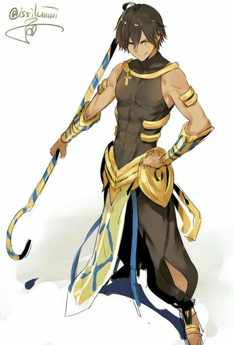 Egyptian Character Design, Egyptian Warrior, Anime Egyptian, Character Design Male, Yu Gi Oh, Boy Art, Dnd Characters, Anime Inspired, Handsome Anime Guys