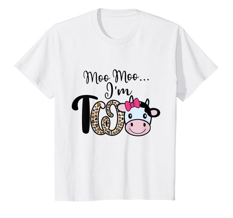 PRICES MAY VARY. This lovely 2nd Moo Moo I'm Two tee featuring a cute cow with leopard print theme will make a great tee for your beloved baby girl to wear on her second birthday party. It is what will make your little girl the most adorable while announcing her new age! Cute Cow, Cow Lover, Country Life, Farm Life, Farmer, Farm Baby, Second Birthday, 2nd Birthday, 2 Years Old, Two Year Old, 2nd Bday, Birthday, Birthday Party, Birthday Girl, Bday Girl, Bday, Top For Daughter, Birthday Girl Outfi Cow 2nd Birthday, Cow Birthday, Moo Moo, Farm Baby, Birthday Girl Outfit, Time Kids, Cute Cow, Bday Girl, Cute Cows