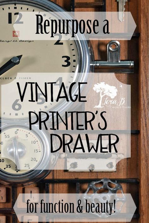 How To Style A Printers Tray, Vintage Drawers Upcycle, Type Drawer Ideas, Printers Box Display Ideas, How To Decorate A Printers Tray, Printing Drawer Ideas, Printers Tray Ideas Upcycling, Print Tray Ideas, Printers Drawer Display