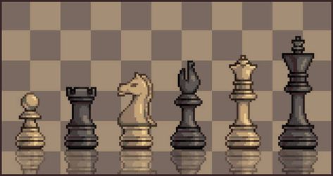 Chess Pixel Art, 8bit Game, Piskel Art, Pixel Art Tutorial, 8bit Art, Pixel Drawing, Pixel Art Characters, Pixel Design, Pixel Art Games