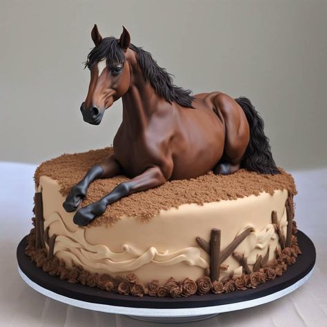 Horse Birthday Cake, Cowboy Cakes, Horse Riding Outfit, Horse Cake, 3d Cakes, Horse Birthday, Themed Birthday Cakes, Human Food, Boy Birthday Cake