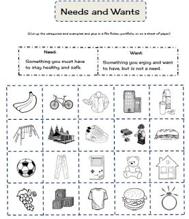 Needs And Wants Worksheet, Financial Literacy Worksheets, Social Studies Communities, Needs Vs Wants, Third Grade Social Studies, Educational Tips, Economics Lessons, 3rd Grade Social Studies, Kindergarten Social Studies