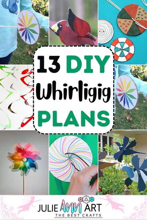 These DIY whirligig plans are easy-to-follow instructions that guide you in making your whirligig. They tell you what stuff you need, the sizes of each part, and how to fix them together. You can make a lovely, spinning piece of art for your garden or as a special present using these plans and surely thank me later. Whirlygigs Wind Spinners Diy, Whirligigs Patterns Wind Spinners, Free Whirligigs Patterns, Diy Whirligig, Outdoor Art Diy, Garden Whirligig, Wind Spinners Diy, Garden Ideas Budget Backyard, Whirligigs Patterns