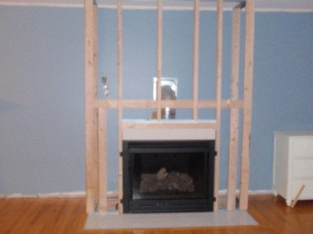 Living Room Remodel, Adding a Fireplace and Built in Bookshelves (7) Adding A Gas Fireplace, Adding A Fireplace, Outdoor Fireplace Plans, Built In Bookshelves, Fireplace Parts, Diy Outdoor Fireplace, Gas Fireplace Insert, Glass Fireplace, Fireplace Remodel