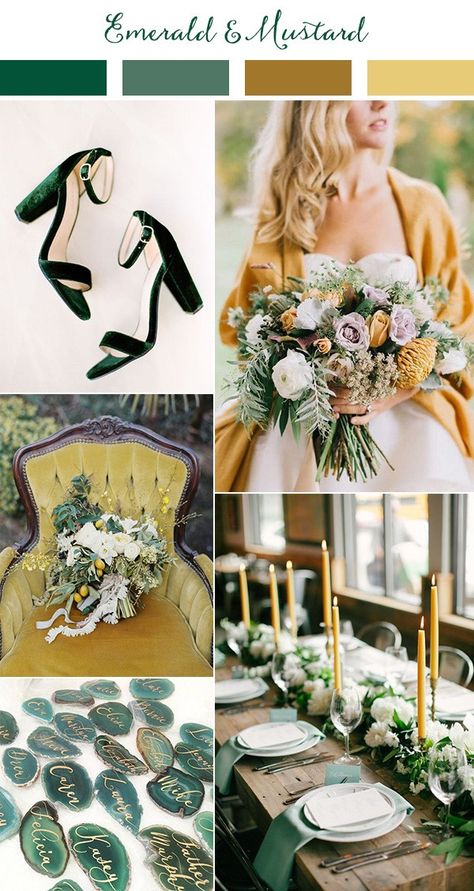 Mustards, browns, and yellows are bold wedding colors, that if done right, can really create a warm and unforgettable atmosphere for your guests. Mustard Yellow Wedding, Mustard Wedding, Yellow Wedding Colors, Wedding Color Scheme, Wedding Color Palettes, Wedding Color Trends, Boda Mexicana, Wedding Color Inspiration, Wedding Palette