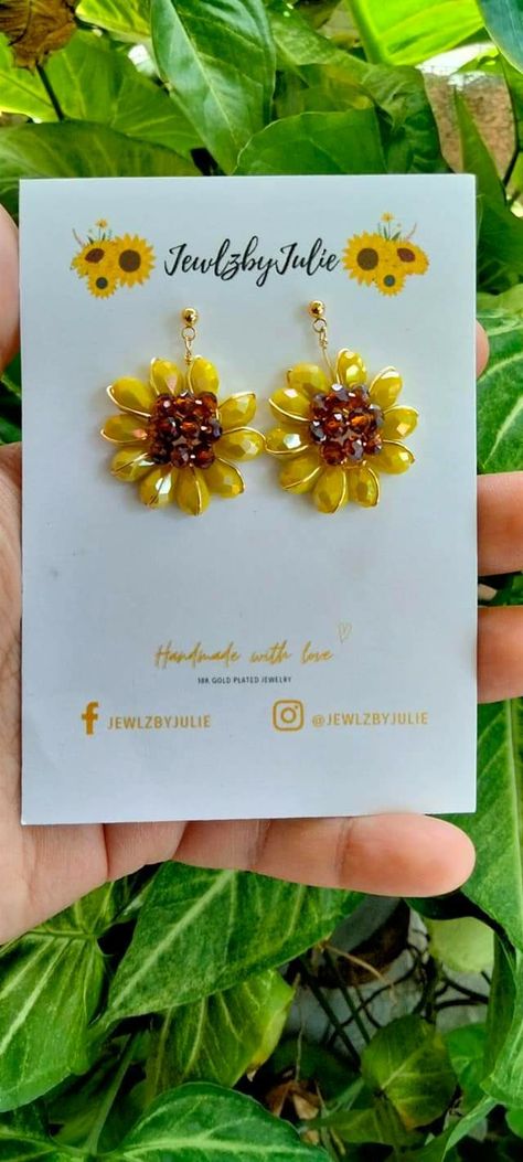 Sunflower Jewelry, Sunflower Earrings, Gold Plated Jewelry, Wire Wrapped, Wire Wrapping, Sunflower, Handmade Jewelry, Plating, Collar