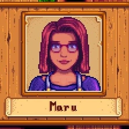 Maru Fanart, Maru Stardew Valley, Maru Stardew, Stardew Valley Characters, Farm Layouts, Stardew Valley Farms, Arcade Retro, Zine Ideas, Empty Canvas