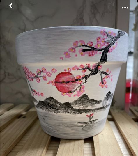 Flowerpots Painting Ideas, Pottery Painting Plant Pot, Ceramic Pot Painting Ideas, Painted Pots Diy Creative, Flower Pot Painting Ideas Creative, Clay Pot Painting Ideas, Pot Painting Ideas Creative, Flower Pot Painting Ideas, Flower Pot Painting