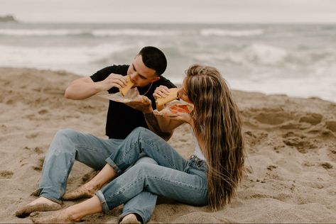 We are a couple who loves taco bell and what better way to bring our personality into our engagement photos! Taco Bell Engagement Photos, Our Engagement, Couples Poses, Taco Bell, Beach Engagement, Couple Posing, Engagement Session, Engagement Photos, A Couple