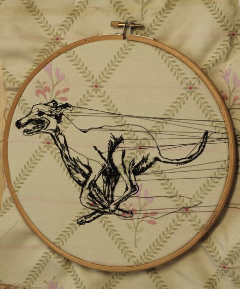 Continuous Line Drawing, Machine Embroidery Projects, Noah's Ark, Noahs Ark, Fun Art, Handmade Felt, New Opportunities, Embroidery Projects, Greyhound