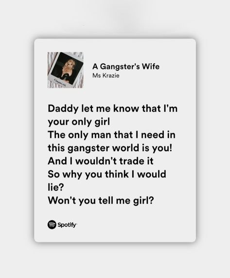 Gangsters Wife Aesthetic, Gangster Wife Song Lyrics, Gangsters Wife Song, Gangster Wife Aesthetic, A Gangsters Wife, Gangsta Love Aesthetic, Gangsters Wife, Bad Poetry, Lofi Songs