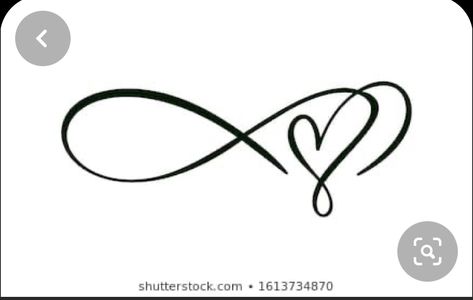 Infinity Heart Tattoo Designs, Infinity Heart Tattoo For Women, Eternal Love Tattoo, Tattoos Simplistic, Tatoos Woman, Infinity Love Tattoo, Tattoo Infinity, Heart With Infinity Tattoo, Heart Temporary Tattoos