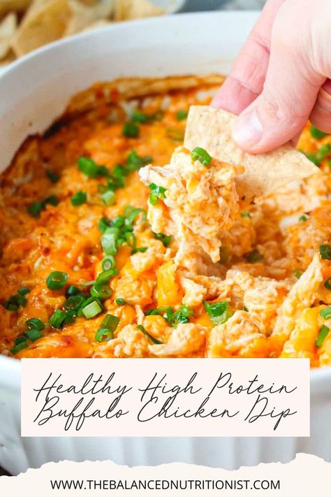 Looking for a high protein, healthy buffalo chicken dip recipe? Make this high protein buffalo chicken dip in the oven easily! Easy high protein buffalo chicken dip is a great snack or appetizer. Learn how to make buffalo chicken dip in the oven with me! I .know you'll love it. High Protein Buffalo Chicken Dip, Protein Buffalo Chicken Dip, Healthy Buffalo Chicken Dip Recipes, High Protein Buffalo Chicken, Buffalo Dip Recipe, Buffalo Chicken Roll Up, Dip With Greek Yogurt, Buffalo Chicken Flatbread, Buffalo Chicken Rolls