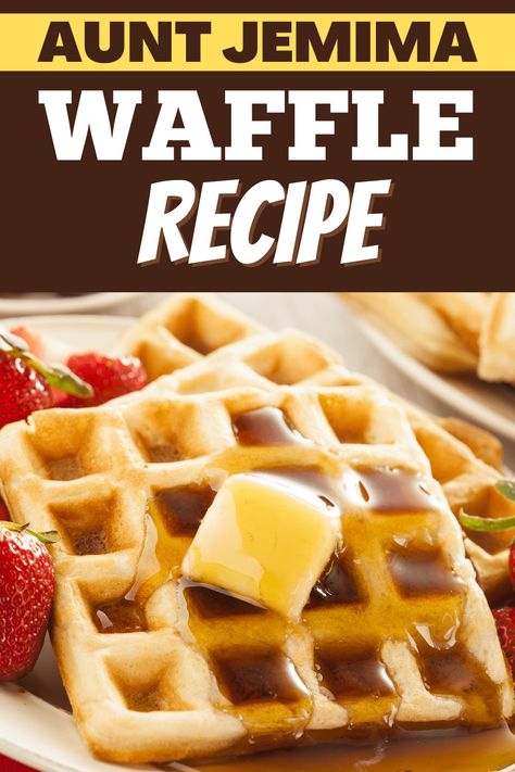 This Aunt Jemima waffle recipe makes for an easy and delicious breakfast! These waffles are crisp, fluffy, and taste like you made them from scratch! Aunt Jemima Waffle Mix Recipe, Waffle Recipe Easy, I Hop Pancake Recipe, Waffle Mix Recipes, Best Waffle Recipe, Easy Waffle Recipe, Waffle Iron Recipes, Pancake Mix Recipes, Waffle Maker Recipes