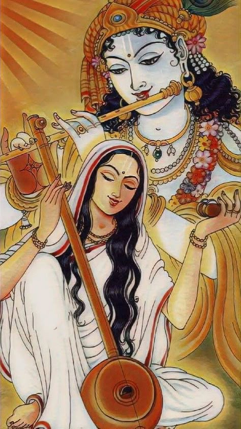 Meera Bai, Krishna Avatar, Krishna Drawing, Indian Art Gallery, Beautiful Art Paintings, Vedic Art, Hinduism Art, Goddess Artwork, Shiva Art