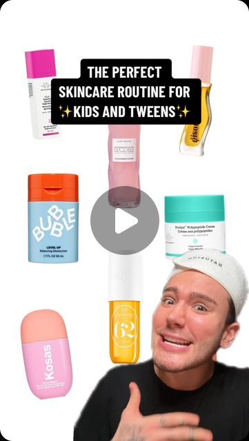 Matt Randon 🧩 on Instagram: "THE PERFECT SKINCARE ROUTINE FOR KIDS!😱 (follow for more!💗)  #skincarecommunity #skincarejunkie #skincareaddict #skincarelover #skincareroutines #skincareobsessed #skincarereview #preppy #preppystyle" Preppy Skincare Cheap, Skin Care For 10 Year Girl, Yes And No Skincare For Kids, Preppy Skincare Routine Tiktok, Kid Friendly Skincare, Sephora Skin Care Routine, Matt Randon Skincare, Kids Skin Care Routine, Skincare Routine For Kids