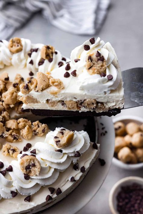 No-Bake Cookie Dough Cheesecake No Bake Cookie Dough Cheesecake, Office Renovation Ideas, Make Cookie Dough, Edible Cookie Dough Bites, Cookie Dough Crust, Cookie Dough Pie, Cream Cheese Cheesecake, Best No Bake Cookies, Caramel Apple Cheesecake Bars