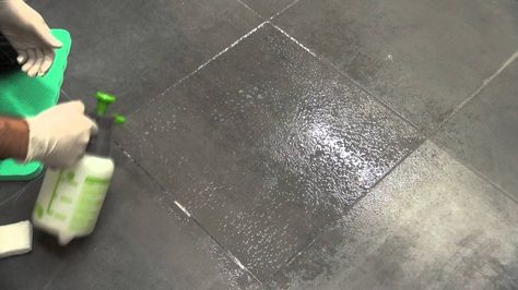 Tile Maintenance How To Remove Grout, Dark Tile Floors, Ceramic Tile Floor Bathroom, Floor Tile Grout, Grout Stain, Tile Diy, Cleaning Ceramic Tiles, Tile Removal, Dark Tile