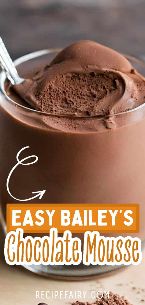 Dive into the luxurious world of Bailey's Chocolate Mousse! Learn the simple steps to create this indulgent and sophisticated dessert. Perfect for any occasion, this recipe blends the creamy richness of Bailey's Irish Cream with the velvety texture of chocolate mousse. Baileys Irish Cream Chocolate Truffles, Irish Cream Mousse, Thick Chocolate Mousse, Baileys Mousse Recipes, Chocolate Baileys Recipes, Baileys Chocolate Cake, Recipes With Baileys Irish Cream, Baileys Dessert Recipes, Baileys Recipes Desserts