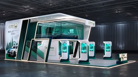 Dubai Police - ATM 2024 :: Behance Booth Exhibition, Trade Show Booths, Exhibition Stall Design, Vray Render, Wine Stand, Architecture Exhibition, Water Company, 3d Reference, Stall Design