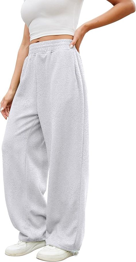 Amazon.com: Women Baggy Sweatpants Casual Wide Leg Drawstring Athletic Fit Lounge Joggers Pants Trousers with Pockets Grey : Clothing, Shoes & Jewelry Grey Clothing, Baggy Sweatpants, Grey Sweats, Joggers Pants, Fitted Joggers, Grey Sweatpants, Baggy Pant, Womens Sweatpants, Streetwear Men Outfits