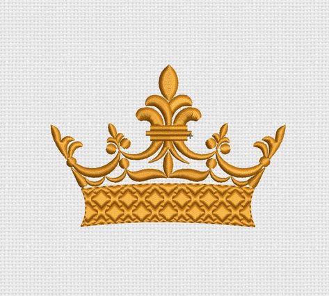 Royal Embroidery Design, Embroidery Crown, Crown Embroidery, Couture Design, Birds Embroidery Designs, Star Embroidery, London Town, Running Stitch, Machine Embroidery Patterns