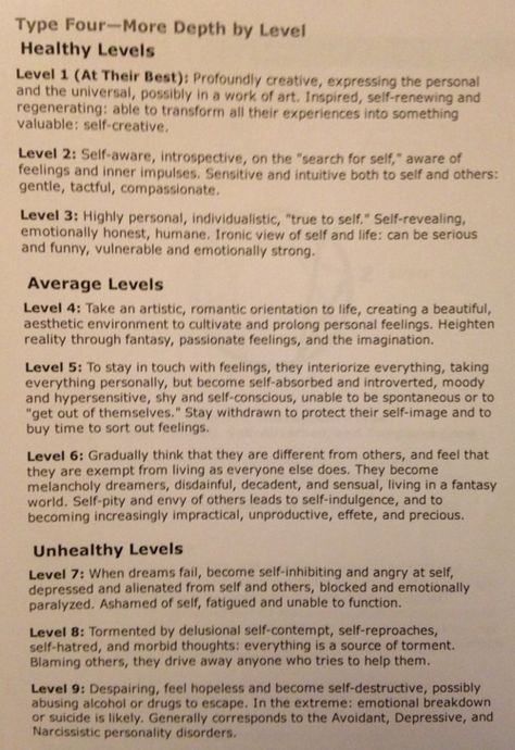 Enneagram 4 Health levels -- how do I break past level 5 to those higher levels? I didn't know I could feel that way, level 5 is "home" to me Enneagram 4w5, Enneagram Type 4 Unhealthy, Enneagram 9w8 Vs 9w1, Self Preservation 5 Enneagram, Enneagram 7w6 Vs 7w8, Enneagram Type 9 Self Preservation, Type 4 Enneagram, Enneagram 4w5 Memes, Personality Psychology