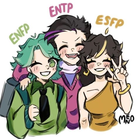 Enfp Entp Estp Esfp Fanart, Esfp Fanart, Enfp X Entp, Enfp Entp, Mbti Personality Types, Entp And Intj, Enfp And Infj, Personalidad Enfp, Mbti Fanart